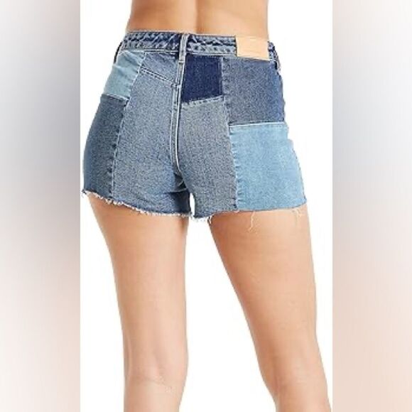 DEAR JOHN Iggy Super High Rise Ocean Drive Shorts patchwork - Picture 2 of 12